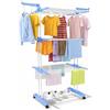 MOHOME Stendino Verticale Salvaspazio Richiudibile Stendibiancheria a Torre 4 Livelli Ampi Pieghevole Stabile Resistente Portatile 77x44x160 Grande Capacità Carichi Pesanti per Interno Esterno