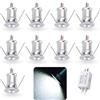 kpslucerna Mini Faretti Led Da Incasso 12V 1W IP65 18Pz Argento Fredda 6000K 120°