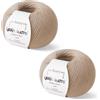 Kalapanta Gomitoli Cashmere e Lana merino extrafine per lavoro a maglia, Lana Gatto Linea Vip, 100 gr., 400 mt, (Tortora - 8435, 2)