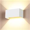 Cwycfw Applique da Parete LED 24W, 3000K Bianco Caldo, IP65 per Esterno | 2000LM Luminosità, Angolo Regolabile 0-120°, Corpo in Alluminio, 50.000h Durata, per Interno ed Esterno, Stile Moderno