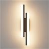 Klighten Applique da Parete LED Interno 40cm, 12W 850LM Lampada da Parete Decorative Mordern, Luci da Parete per Camera da Letto, Soggiorno, Corridoio, 110-240V, Bianco Caldo 3000K, Nero