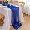 CHUQING Runner da Tavolo Chiffon Decorativa Runner Tavola Blu Royal