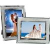 PIGPIGFLY Confezione da 2 Cornice e foto Argento in Vetro, Cornice per Fotografie da Sposa,per Bambini, Famiglia e Matrimonio, Regalo (13x18cm)