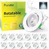 Fondiiz Faretti LED da Incasso per Cartongesso Orientabili 6000K, Set di 12 | 5W Faretto LED Incasso Ultrasottili 480LM Luce Fredda, IP44 Luci da Soffitto Interno per Bagno, Diametro Foro 70-80mm