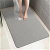 FIUTEKO Tappetino Doccia Antiscivolo in PVC 40x60 cm,Tappeto Bagno Antimuffa ad Asciugatura Rapida Asciugatura rapida Drenaggio efficiente per Doccia e Vasca, Ideale per Anziani e Zone Umide, Grigio