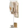 OUTBROS Metallo Attaccapanni Terra, Appendiabiti Ingresso-H175cm, Bianco | Stand appendiabiti in verniciato anti ruggine, Porta abiti salvaspazio per riporre Cappelli Sciarpe Borse