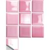 JUDACAIFU Piastrelle adesive cucina rosa 3D - Set da 20 piastrelle adesive 15x15 cm, mattonelle adesive con pellicola cristallo, resistenti ad acqua e calore