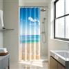 YISURE Tenda da doccia fantasia spiaggia oceano onde stelle 120 x 200 cm