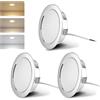 KYOTECH LED Faretti da Incasso per Mobili 230V 3CCT IP44 3.5W 300LM 3PCS Cromati