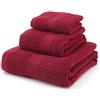 Boncasa - Set di asciugamani, 100% cotone pettinato (non rigenerato), filatura ad anello, 450 g/m3, morbidi al tatto (bordeaux, set da 3 pezzi)