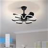 KRIPINC Ventilatore da Soffitto con Luce e Telecomando per Camera da Letto