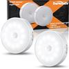 daphomeu Set di 2 luci notturne con sensore di movimento, lampada LED ricaricabile USB a 3 modalità di illuminazione, luce sensore di movimento interno per illuminazione di scale, corridoio, camera da letto
