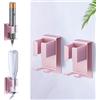 WAYASI Supporto Phon Piastra, Supporto da Parete Senza Foro per Piastre Porta Asciugacapelli, Porta Phon e Piastra, Adatto per Asciugacapelli, Piastre e Arricciacapelli (Oro Rosa, 2PCS)