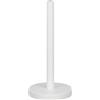 Minismus Porta Rotolo da Cucina, Acciaio Inox con Base Appesantita e Pad Antiscivolo per la Massima Stabilità, Portarotolo da Cucina da Appoggio (Bianco)