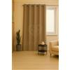GBiancheria Tenda JASMINE Tinta Unita 140x290 cm con Anelli in Alluminio Ø4cm Tendaggio Moderno Semi-Oscurante per Soggiorno, Camera da Letto, Cucina 1 Pannello Lavabile in Poliestere (Tortora)
