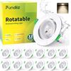 Fondiiz Faretti Led da Incasso per Cartongesso Luce Naturale, Set di 12 | 5W 480LM 4000K Luci da Soffitto Interno Orientabili, IP44 Faretto led incasso Ultrasottili per Bagno, Diametro Foro 70-80mm
