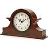 OCEST Orologio da camino vintage da fattoria, 33 x 17,8 cm, al quarzo, finitura dorata a batteria, decorazione contemporanea Napoleone classica da scrivania e mensola, per soggiorno e ufficio (rosso