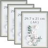 YoHyien 4 Pezzi Cornici Foto, Cornice Portafoto da Tavola, Decorative Cornice per Foto da Muro, Photo Frame for Wall (Verde Salvia, A4)