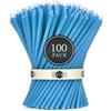 Danilovo - Candele in Cera d'Api, 100 Pezzi, Colore Turchese, Candele Decorative per Preghiera, per Rituali, Decorazione o Candele di Compleanno, 16 cm x 0,5 cm