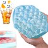 WHC Stampo Ghiaccio Sferico Silicone Rosa 37 Scomparti con Coperchio Senza BPA | per Cubetti di Ghiaccio per Bevande, Whisky, Progetti Fai-da-te, Cubetti di Ghiaccio Alla Frutta