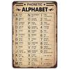 Tapufitil Poster Alfabeto Fonico Aeronautico con Codice Morse Piloti E Veterani Decorazione Militare Presente Ideale per Grotta Maschile