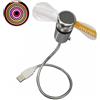 TDCuizent Ventola USB con orologio, regolabile, tubo in metallo, silenzioso, display in tempo reale, facile impostazione dell'ora, ventilatore di raffreddamento portatile, flusso d'aria flessibile