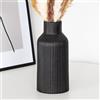 Hanaomaoyi - Vaso in ceramica per erba della pampa, 20 cm, vaso nero opaco rotondo dal design moderno, stile boho per decorazione estetica, vaso floreale per soggiorno, decorazione per camera da letto