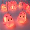 NIWWIN 1.8M 10 LED Camera dei bambini per bambini Luci notturne per animali carini Luci natalizie Luci decorative per alberi Party Yard Garden Baby Room Dorm Decor (Ippopotamo)