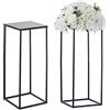 Nuptio Vaso Nero per Centrotavola Nozze - 2 Pezzi 60cm Altezza Supporto per Piante Vasi Fiori Centrotavola Matrimoni Festa Compleanno - Espositore Metallo Colonna per Decorazioni Interni Casa