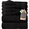 Cloud Pillow Set di Asciugamani 8 Pezzi in Cotone 100%, Ultra Assorbenti | Bagno 2 Teli Doccia 68x135 cm, 2 Asciugamani Viso 40x70 cm, 4 Lavette/Ospite 30x30 cm; morbidi e resistenti ai lavaggi