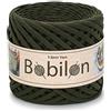 Bobilon Filato principale per magliette, per lavori a maglia, tessuto per maglieria, 100 metri, per macramè, fai da te, borse, cestini, progetti di cuscini, 5-7 mm, verde muschio