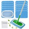 sebudion 12 panni asciutti e bagnati per lavapavimenti Swiffer, riutilizzabili e lavabili, in microfibra, per mocio Swiffer Sweeper Mop, perfetti per pavimenti duri e pavimenti in legno