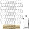 gouveo Set 80 bottiglie in vetro 50 ml Dana con tappo a vite oro - mini bottiglia da 0,05 l da riempire - bottiglie in vetro per liquori, whisky per compleanni, matrimoni (MFD050G)