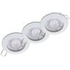 Oktaplex lighting Sedan Set di 3 faretti a incasso a LED - con modulo LED da 4,8 W 2700K 230V 380lm bianco caldo 110° - Spot Bianco, misura del foro 60-70 mm