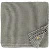 LINEN & COTTON Coperta Plaid Copriletto Waffel in Misto Tessuto Enzo - 48% Lino, 52% Cotone, Colore Grigio (150 x 210 cm) Copridivano Trapunta Trapuntato Estivo Inverno Primaverile per Letto Divano