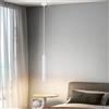 HOTUT LED Lungo Lampada A Sospensione, 3 Pezzi Lampada a Sospensione Comodino Camera da Letto 30cm a cilindro Bianco Per Soggiorno Sala Da Pranzo Kitchen(Bianco Caldo)