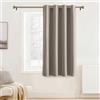 PONY DANCE Tende Corte Oscuranti Termiche Isolanti per Finestre Piccole | per Camera da Letto Moderne, per Interni, Blackout, per Cucina, con Anelli, Blackout, 1 Pezzo L 140 x A 145 CM, Sabbia