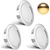 YindaLux Faretti LED da Incasso 230V 3W 3000K IP44 LED Spots 55-58MM 3PCS Cromato