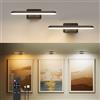 FULEN Luce Per Quadri Senza Filo, Lampada Da Parete Ricaricabile, Luci LED Applique Con 3 Temperature Di Colore, Telecomando, Luce Per Specchio E Dardo, Nero,Confezione da 2
