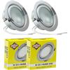 JungesLicht - Lampada alogena da incasso per mobili, 12 V, G4, 20 W, foro 55-60 mm, profondità 23 mm, esterno 73 mm, cromata (lampadina inclusa, adatta a LED), dimmerabile, luce per mobili, luce