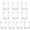 ASOENTIWOX Set di 10 portacandele in vetro (diametro 4,5 cm x altezza 6 cm), portacandele in vetro trasparente, portacandele per decorare la tavola