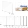 Neuytiky 8 Separatori per Scaffali in Acrilico Trasparente, 30 x 20 cm Divisori Multifunzionali, Organizer Separatore Armadio Multiuso, Acrilico Trasparente per Camera da Letto, Uffici e Molto Altro