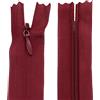 AERZETIX - C61910 - Set di 10 cerniere invisibili 65cm non separabili - cerniera lampo - colore bordò - pelletteria jeans pantaloni vestito gonna abbigliamento cucito