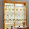 Gimifukim Tende per finestre in stile country, tende corte da cucina con ricamo di limoni, tende vintage boho per cucina, tende leggere decorative (150×85 cm)