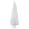 HOMCOM Albero di Natale Artificiale 180 cm con Rami Realistici, Albero di Natale Alto e Stretto con Base in Plastica, Bianco