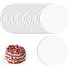 Rairsky 25 Pezzi Sottotorta Tondo, 15 cm Vassoio Torta Rotondo in Cartone | Stabile Porta Torta Cartone, Supporti per Torte, Versatile Piatto per Torte e Dessert per Espositori di Torte Nuziali