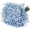 Uhky 6 mazzi di fiori artificiali di gipsofila, fiori realistici al tatto, per feste di nozze, ghirlande fai da te, composizioni floreali, decorazioni per la casa (blu)
