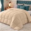 Utopia Bedding Piumino Caldo Letto matrimoniale, 200x200 cm, Beige | Imbottitura Premium 370g/m² Ad Alta Grammatura Per Calore Equilibrato, Comfort Eccezionale E Un Sonno Piacevole