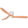 O.n Light is on Ventilatore Soffitto con Luce LED - ON MICKEY Ø132cm | Motore Silenzioso DC 35W 3CCT Bianco Rovere
