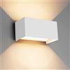 Klighten lampade da parete 24W Esterno/Interno Moderno, lampada da esterno Bianco Caldo 3000K Applique da Parete, IP65 Impermeabile, Angolo del Fascio Regolabile Applique(Bianca)